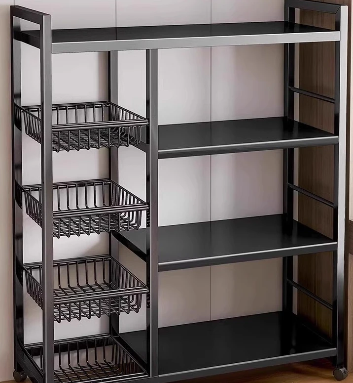 Kitchen floor to floor multi story storage for household multifunctional wall mounted snack storage rack