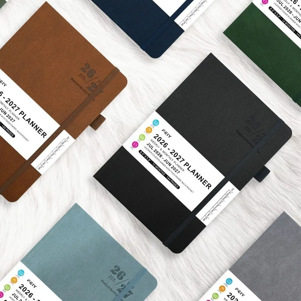 A5 2026-2027 Schedule Book Simple Convenient Agenda Planner Notebook English Thick Paper Time Management Planner Personal Diary