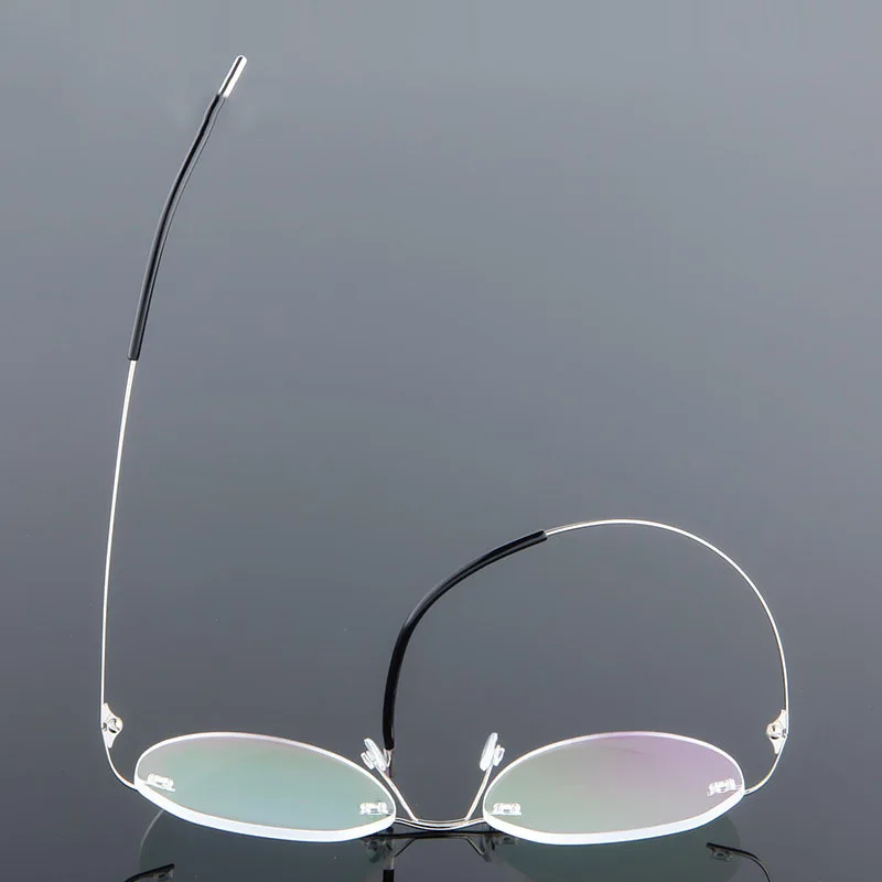 Randlose Memory-Titanlegierung, blaues Licht blockierende presbyopische Lesebrille, Business-Männer und Frauen, leichte verschreibungspflichtige Brillen – Detail 3