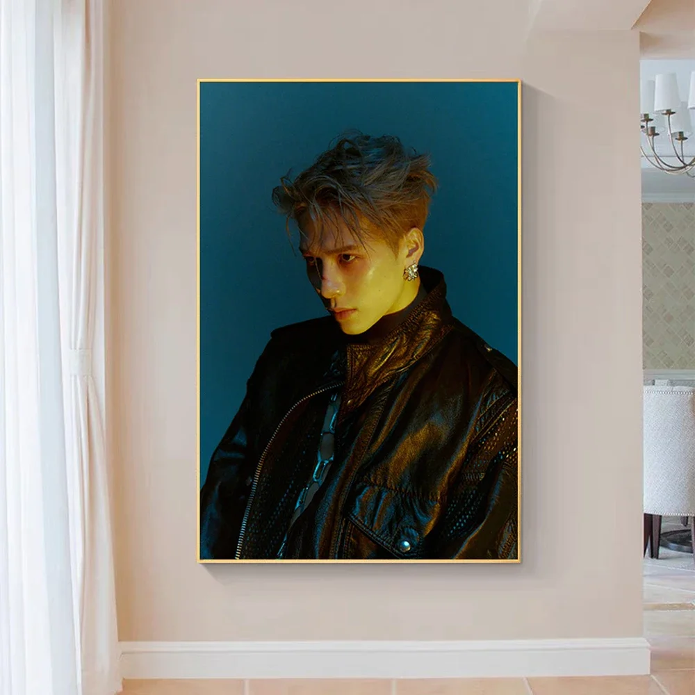 01 Jackson Wang Famous Singer International Star Handsome Image Silk Cloth Poster Wall Art Home Decoration Gift