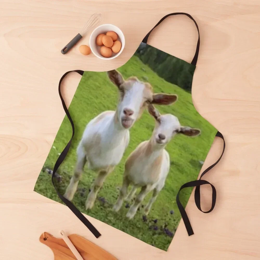 

Silly Goat Tongue Apron Christmas gift Woman Kitchen Customizable Apron