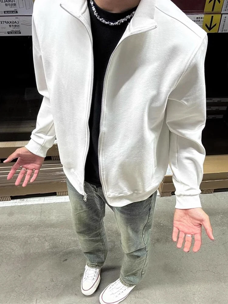 

Чисто белая мужская толстовка Jaet, осень-зима, американский свитер Sle Cleanfit, силуэт, жесткая мужская ветровка, верхняя одежда