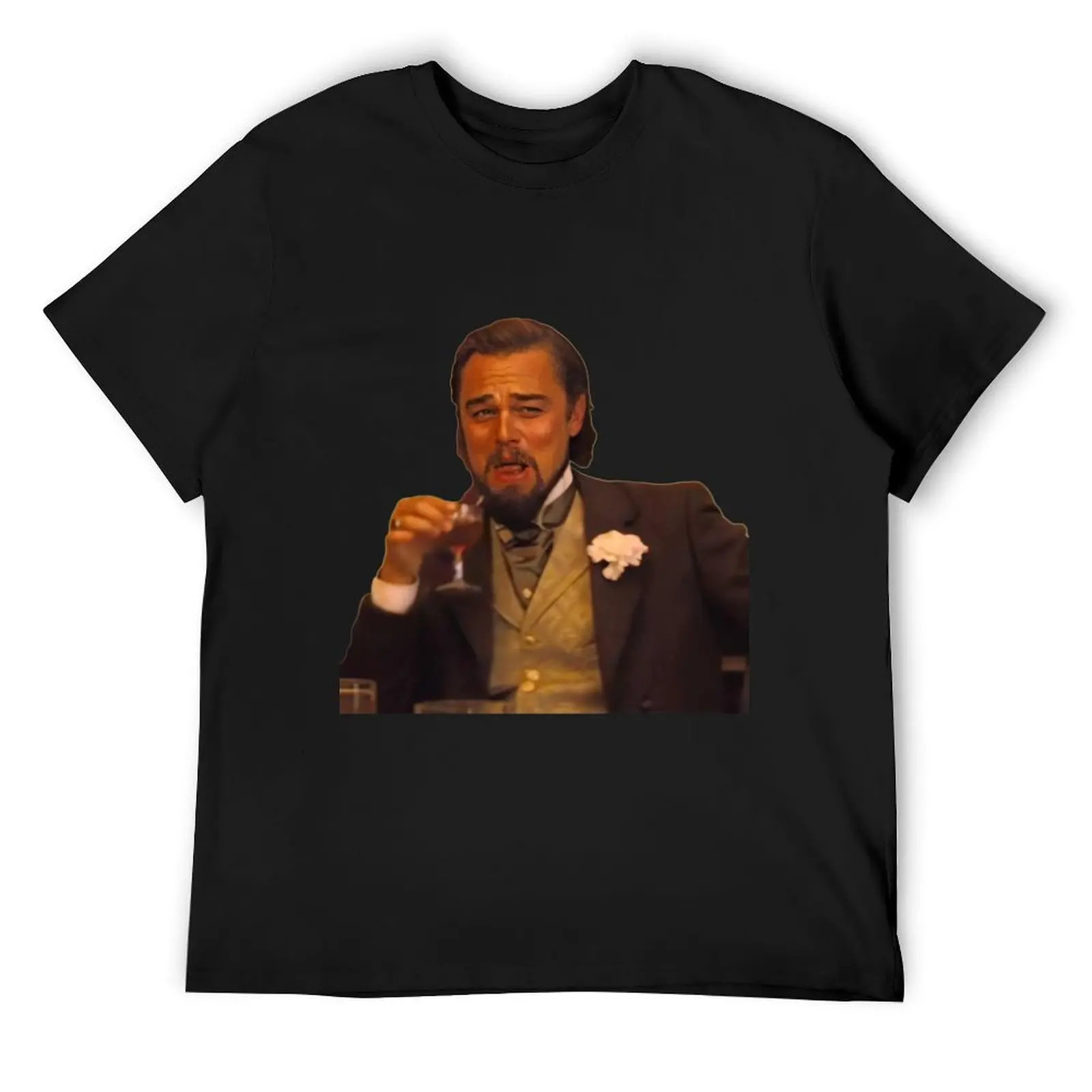 Funny Leonardo DiCaprio Laughing Meme T-Shirt boys whites man clothes vintage anime shirt mens t shirt graphic