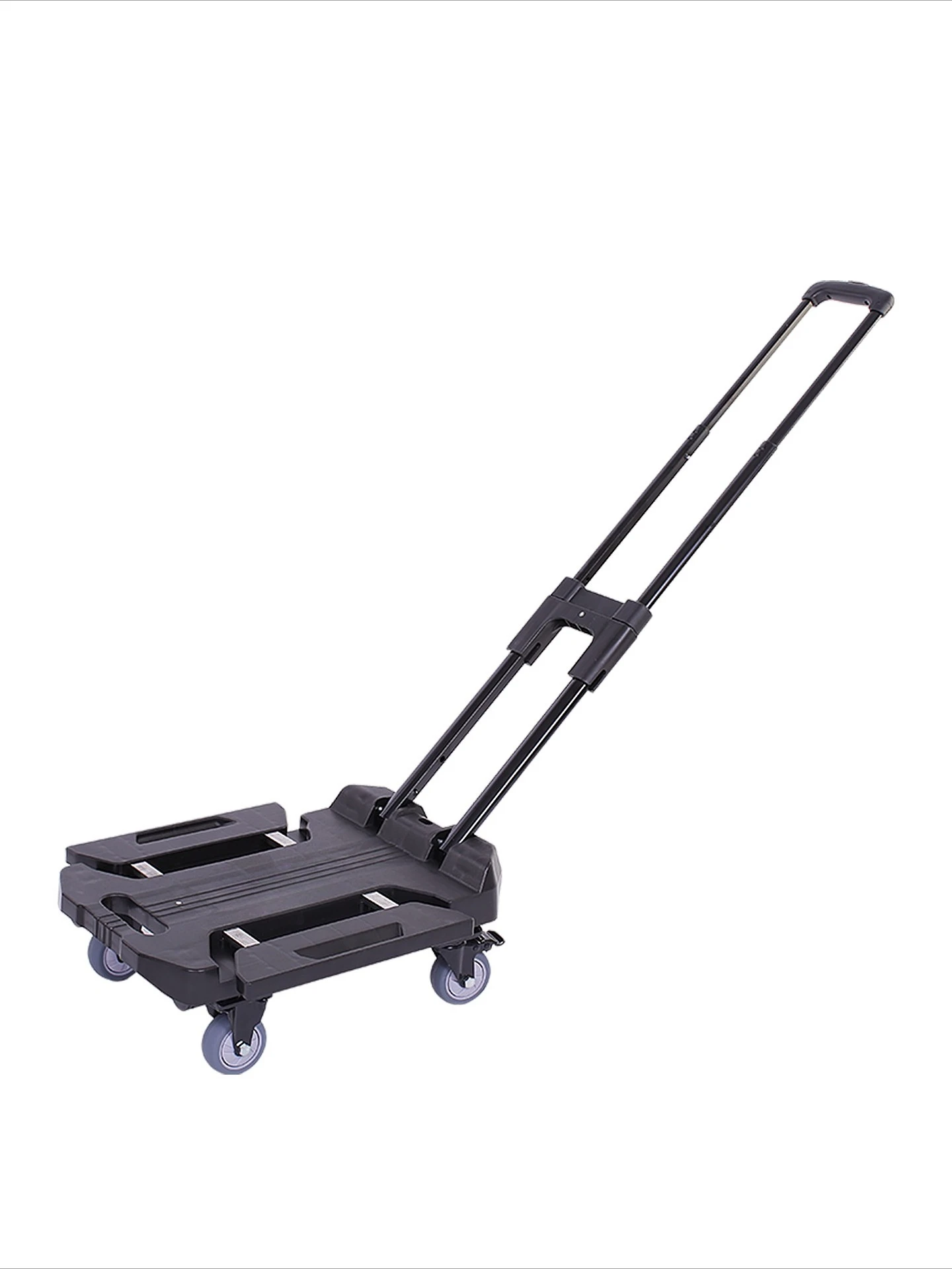 Foldable Portable Hand Truck, Lightweight Flat Platform Pull Cart for Home & Cargo Handling