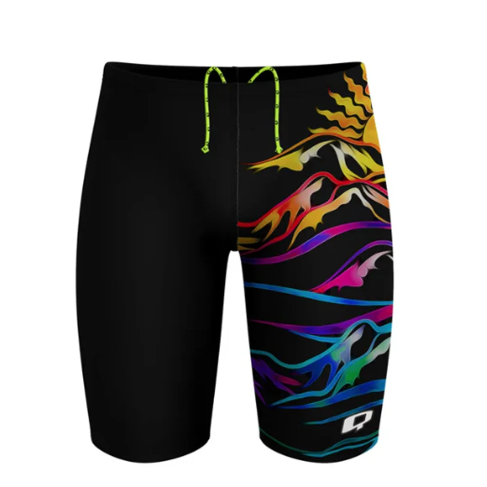 Mens Summer Lycra Trunks Swimwear Training Swim Shorts Boys Jammers Sports Surf Shorts Trunks Swimsuits Beach Swimming Pants