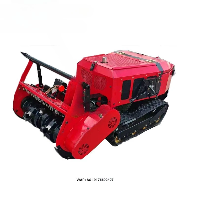 Remote Control Tracked Lawn Mower Grass Cutting Orchard Weed Trimming
