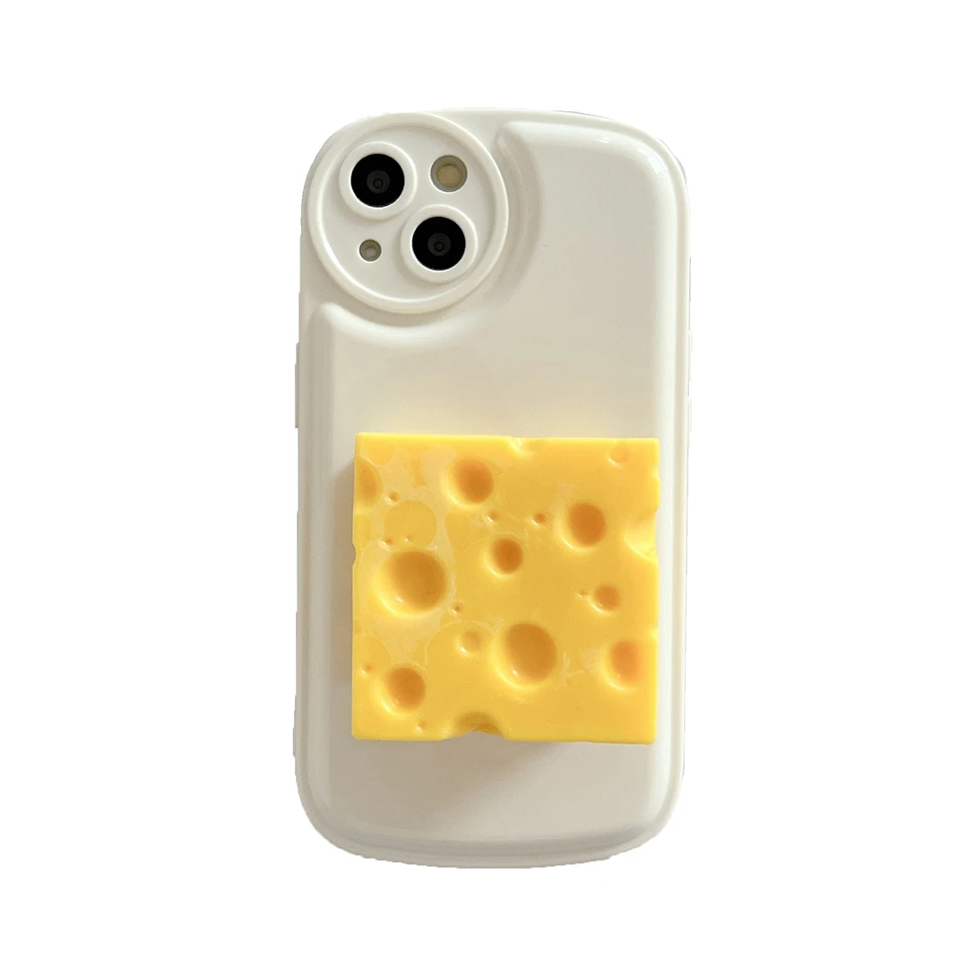 Squishy 3D Toys Mouse Cheese Phone Case for iPhone 13 12 11 14 Pro Max XS XR X SE 2022 7 8 Plus Reliver Stress Shockproof Cover