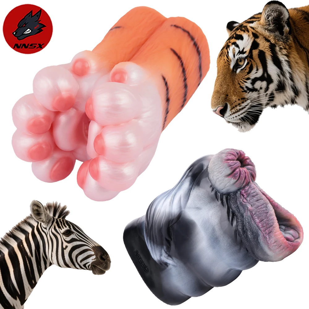 NNSX الحيوان النمر ذكر الاستمناء سيليكون زيبرا واقعية المهبل لينة Onahole جيب كس الضارب الكبار 18 + الجنس لعب للرجال #1