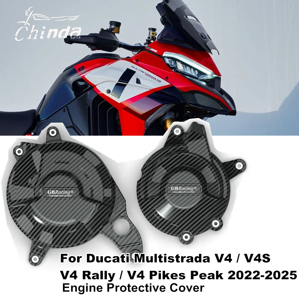 

Motorcycle Engine Cover Sets Bonnet Protector Engine Cove For Ducati Multistrada V4 / V4S / V4 Rally / V4 Pikes Peak 2022-2025