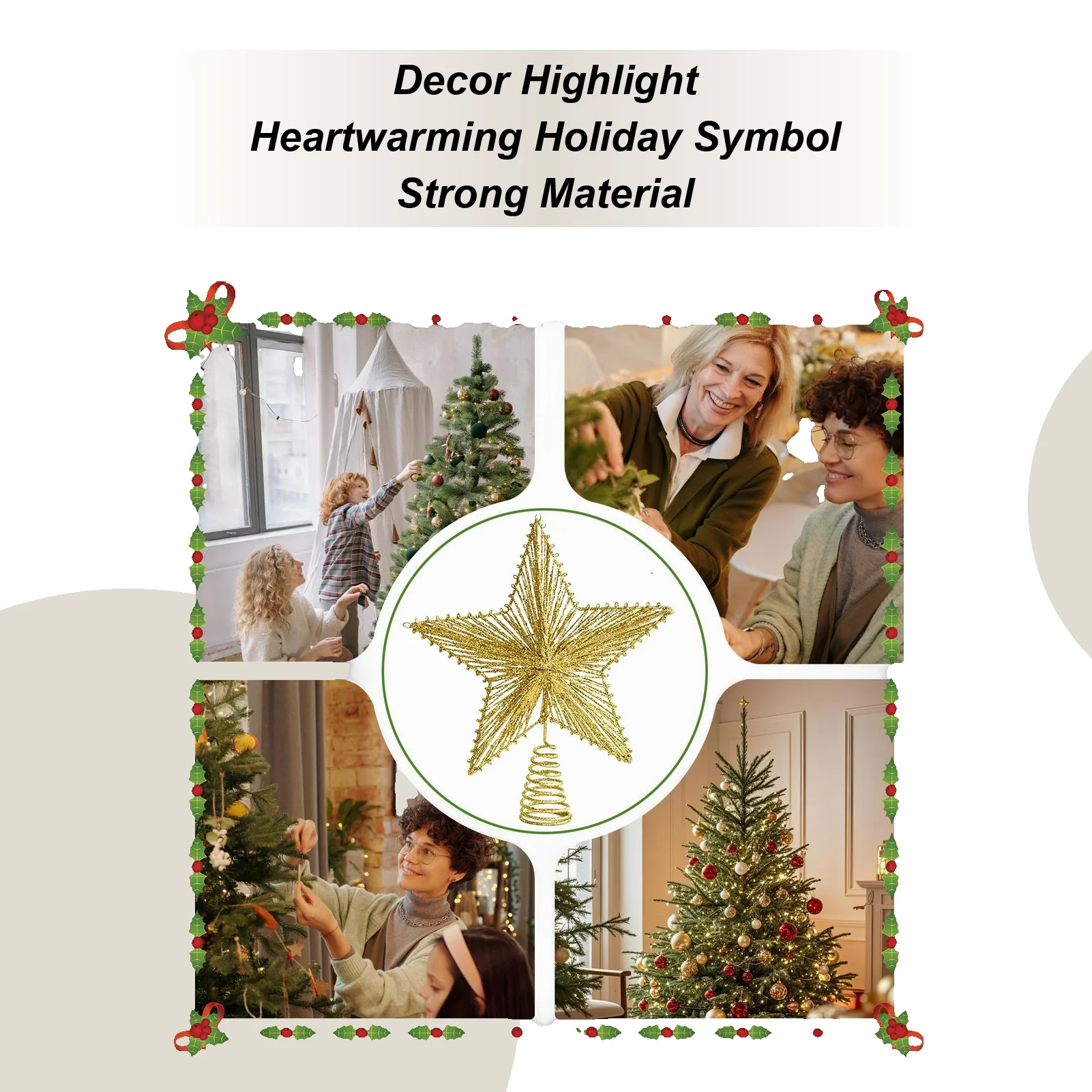 

Рождественская звезда, топпер для елки, украшения, блестящая верхняя звезда для дерева, для улицы, дома, винтажная домашняя ферма