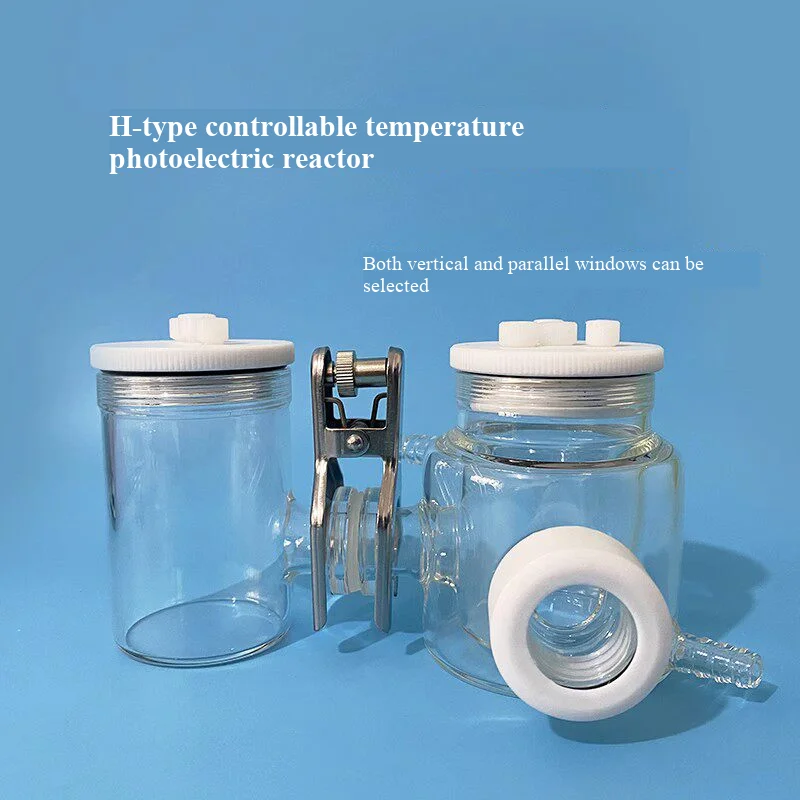 H-type clamp film controllable temperature photoelectric reactor+sealed electrolytic cell