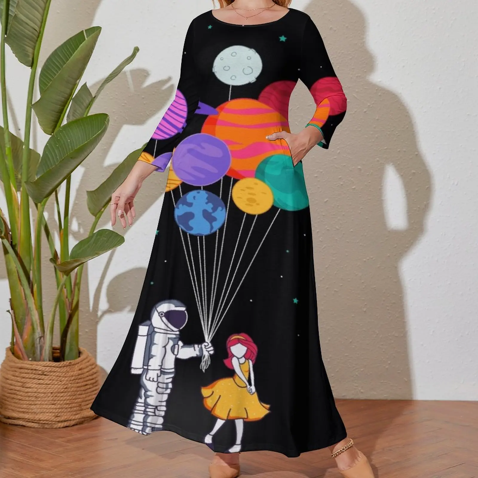 Pour Vous, Robe Longue à Manches sulfpour Femme, Tenue de Bal d'Été