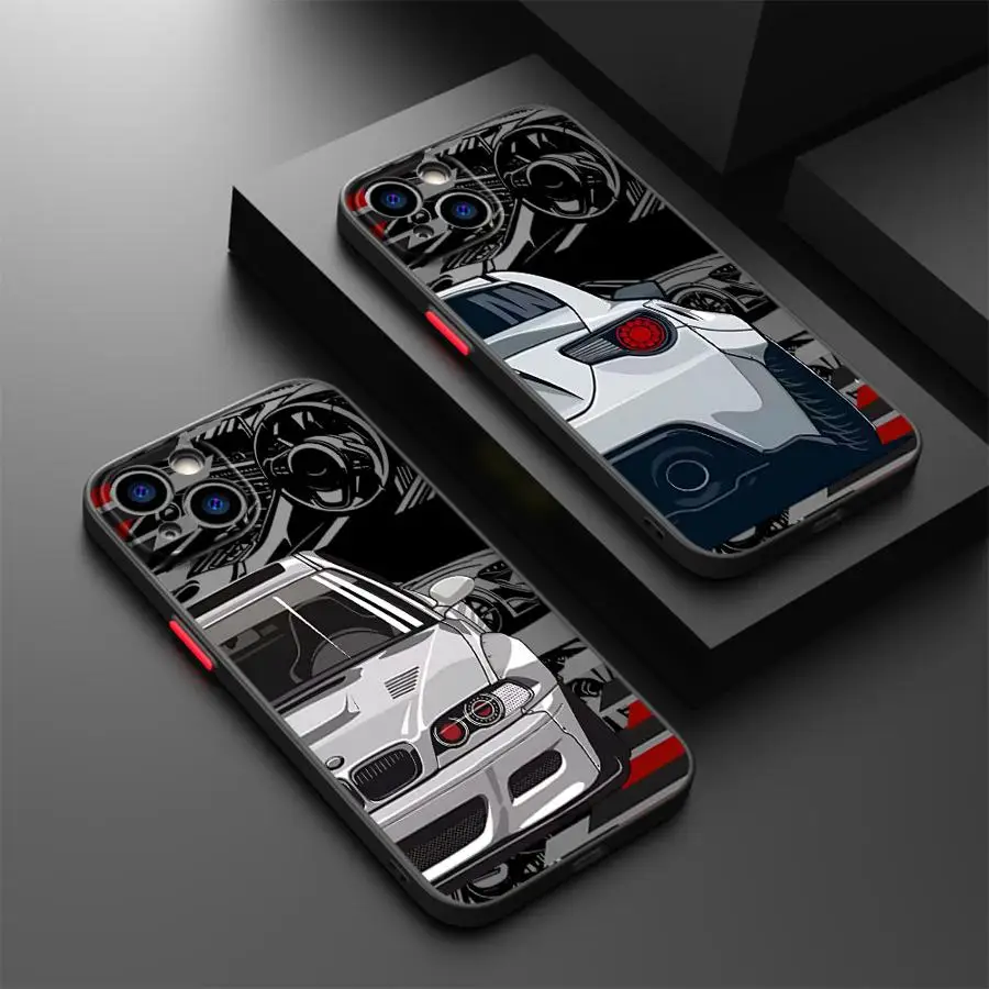 Case for iPhone 15 16 14Plus 13 Mini 12 13 11 Pro Max XS Max 7 8 Soft Cover Japan Sports Cars