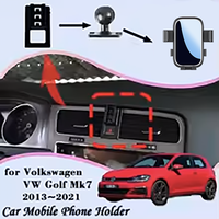 Car Mobile Phone Holder For Volkswagen VW Golf Mk7 2013~2021 360 Degree Rotating GPS Special Mount Support Bracket Accessories