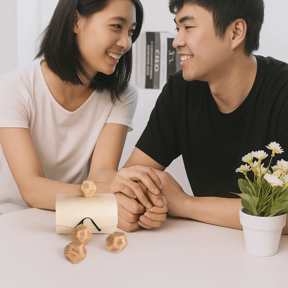 

12 sided Wooden Food Dice Game Decision Make Randomly Deciding Food Decision Dice Games Figurines Decoration Date Night Dice