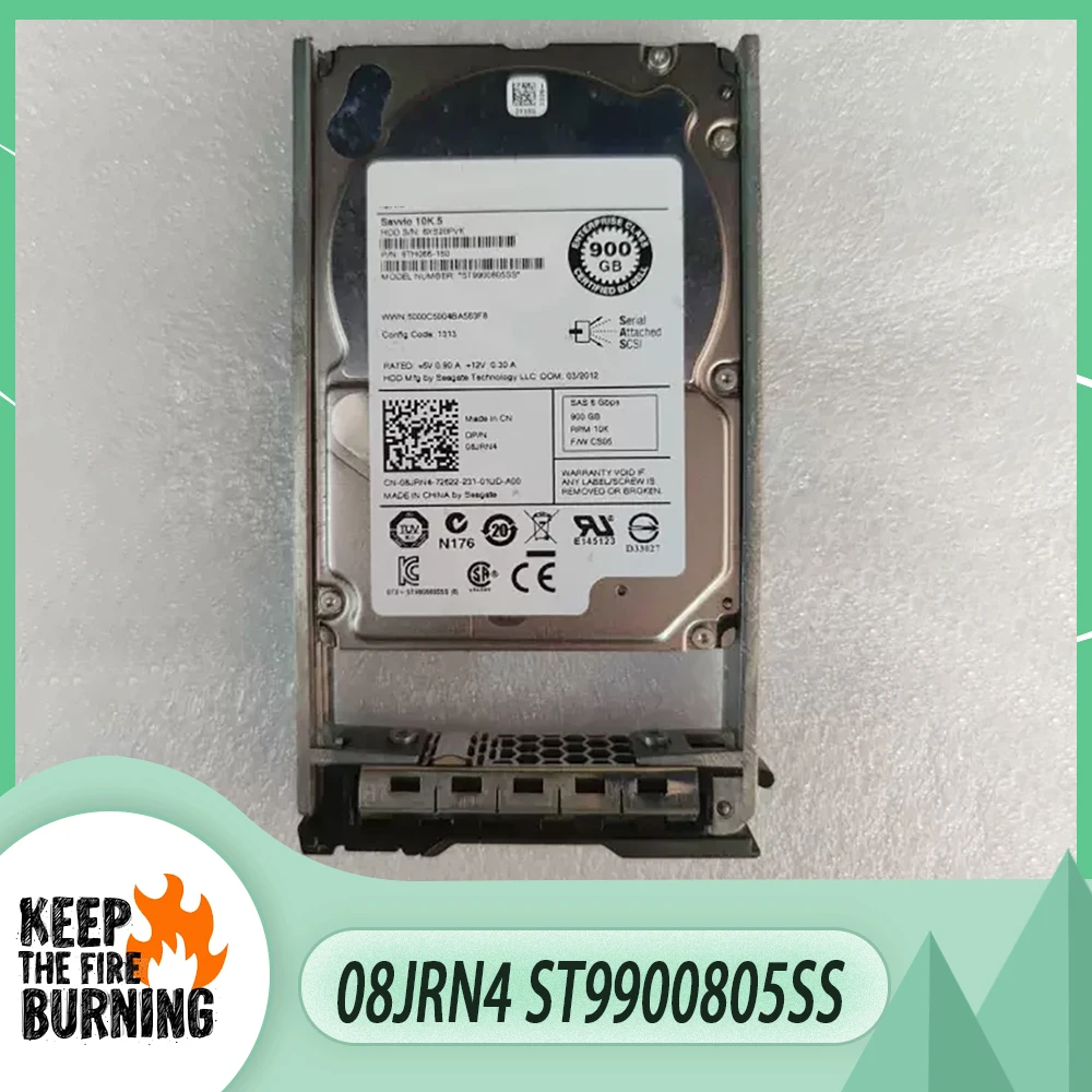 

For DELL 08JRN4 HDD ST9900805SS 9TH066-150 900G 10K 2.5'' SAS Hard Drive