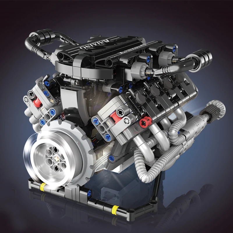 

Gallardo V8 Engine MOC Super Sports car Building block model ornament Originality Puzzle assembly Toy Boy's Gift