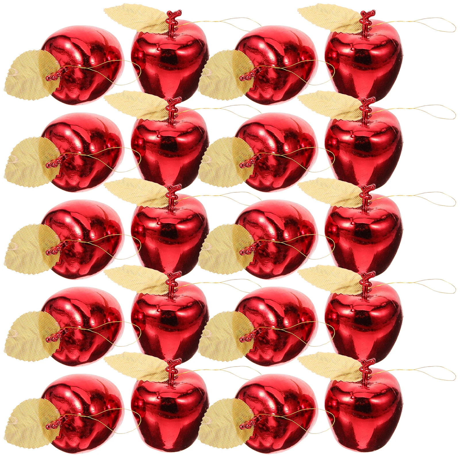 

Christmas Apple Hanging Ornament 4cm Plastic Electroplated Bright Colors Xmas Tree Decoration Lively Festive Atmosphere