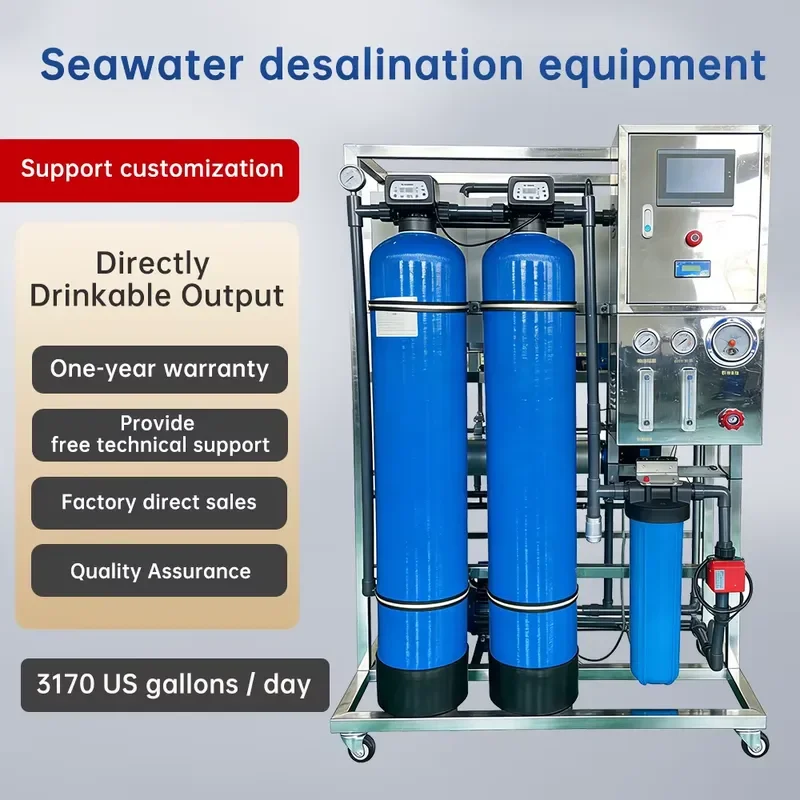 Small Portable 304 Stainless Steel Seawater Desalination Reverse Osmosis Activated Carbon Filter 380V JuJin Machine