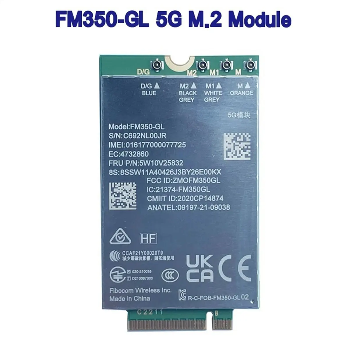 (A90P) Moduł FM350-GL Sub-6 GHz 5G/4G/3G FRU:5W10V25832 Moduł 5G M.2 do Lenovo ThinkPad T14s P1 X13 Gen3 X1