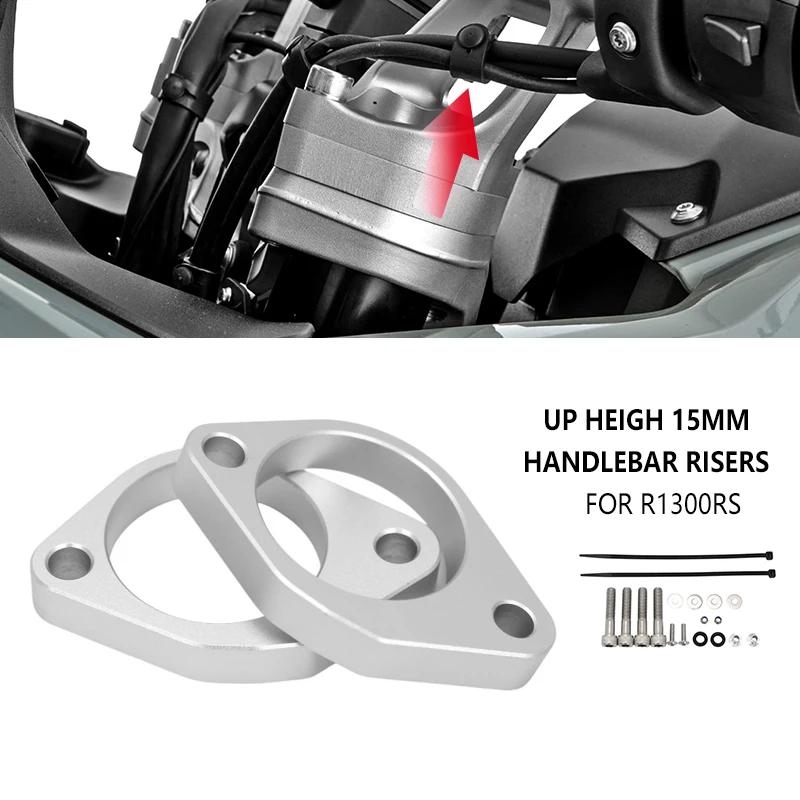 Up Heigh 15mm Handlebar Risers For BMW R1300RS R 1300 RS 2025 2026 Motorcycle CNC Aluminum Bar Mount Height Increase Spacers