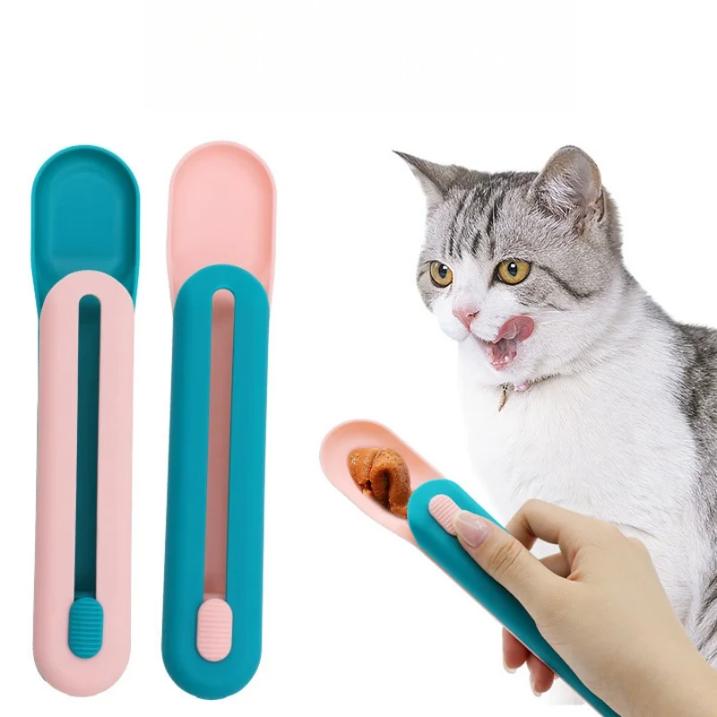 

Pet Feeding Spoon Cat Strips Meat Mash Feeder Spoon Squeezer Cat Strips Snacks Special Cat Feeding Spoon Pet Feeding Tools