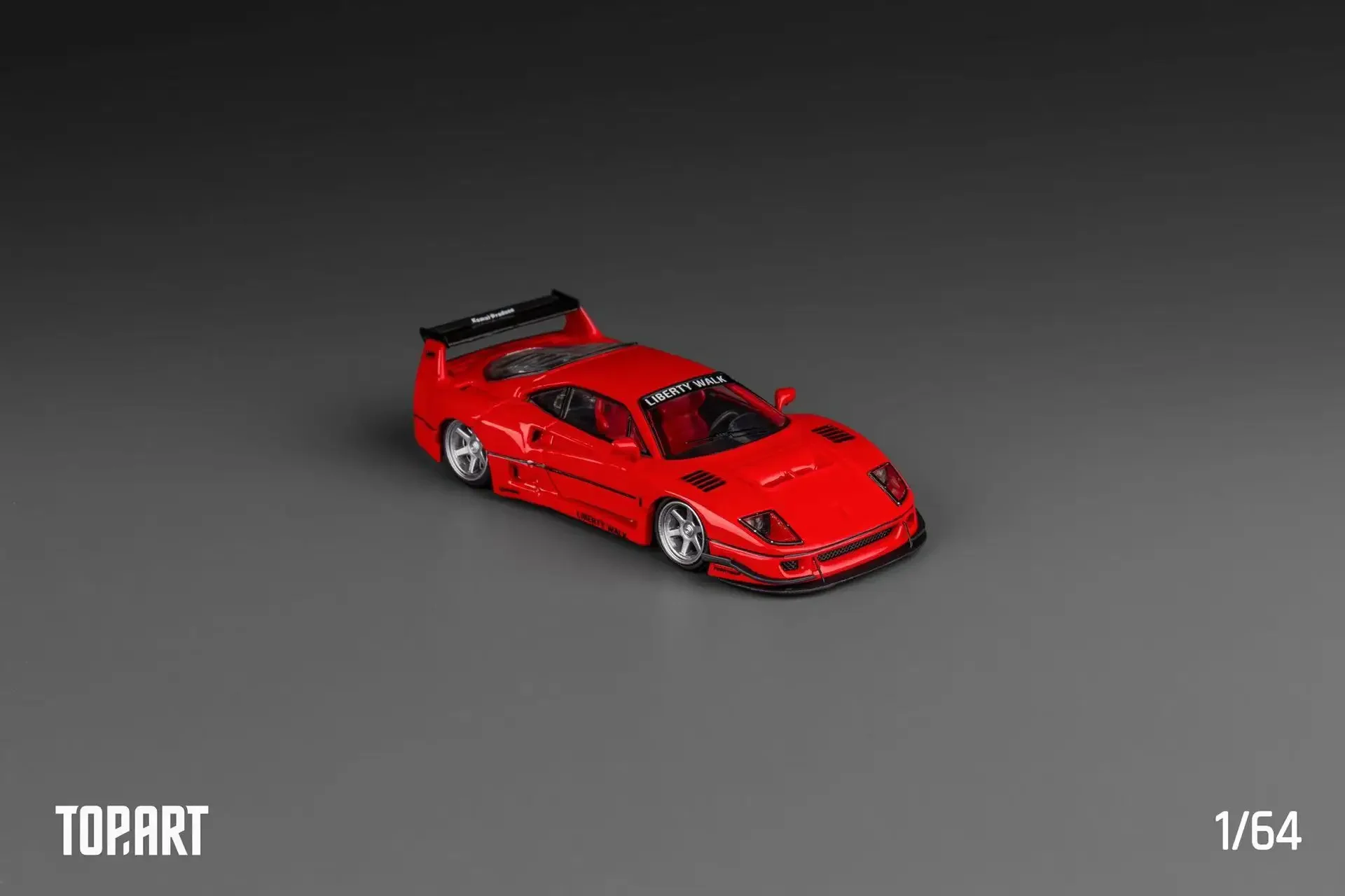 TOP Model 1:64 LB-Works F40 White/Red Diecast Model Car