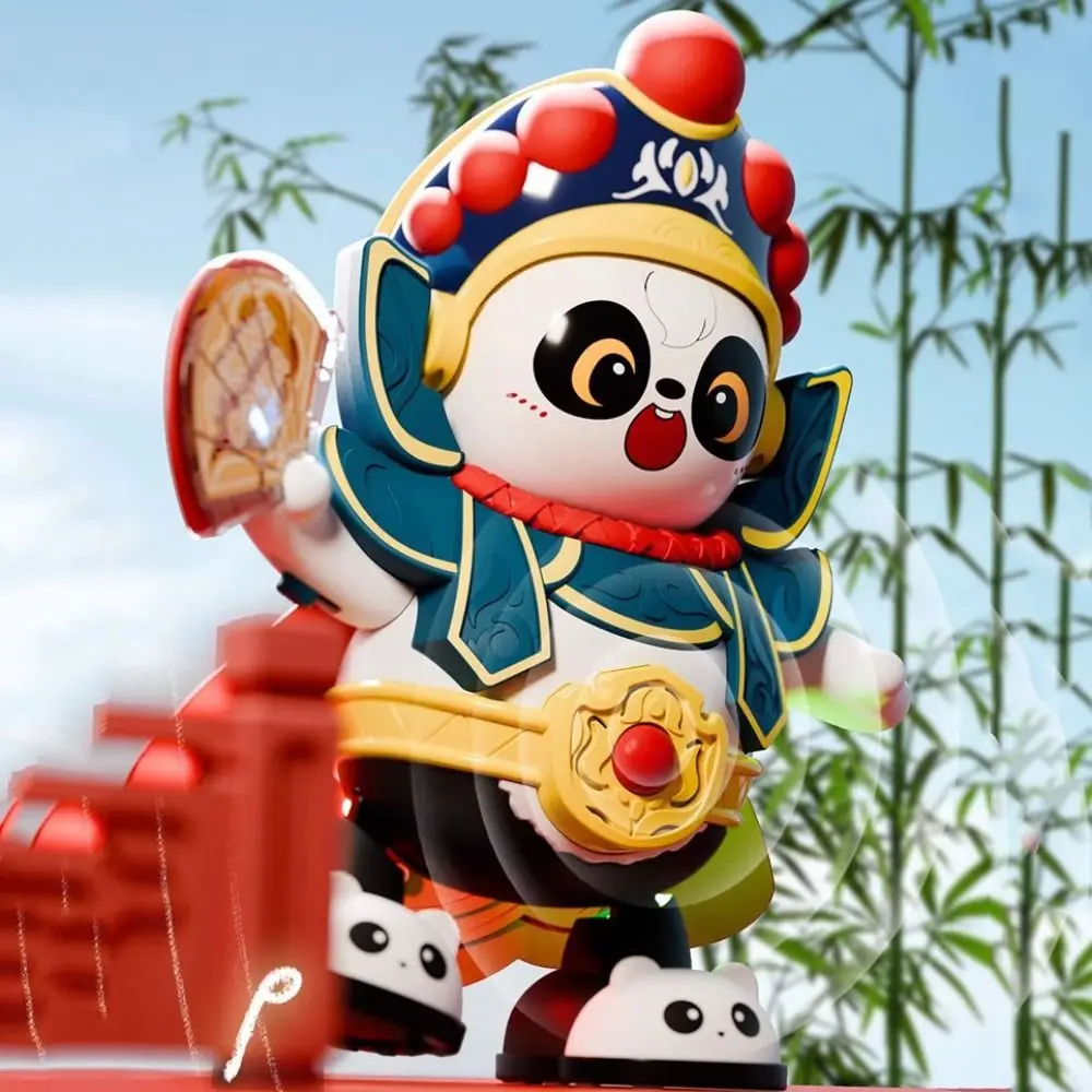 Ópera de Sichuan Muñeca que cambia la cara de Sichuan Juguete eléctrico tradicional que cambia la cara automática Mini 4 Muñeca de panda que cambia la cara facial