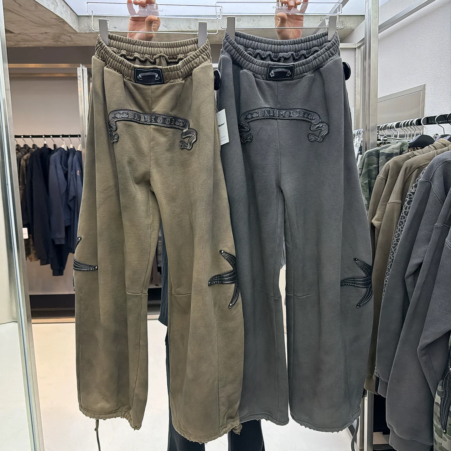 

American Retro Distred Wide Leg Pants Letter Print Sweatpants Street Casual Loose Long Trousers Women's Faion