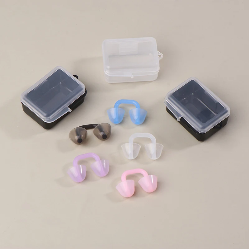 

1Set Creative Waterproof Nose Plug For Swimming Useful Reusable Silicone Swim Nose Protector Clip Diving Surfing Accessories