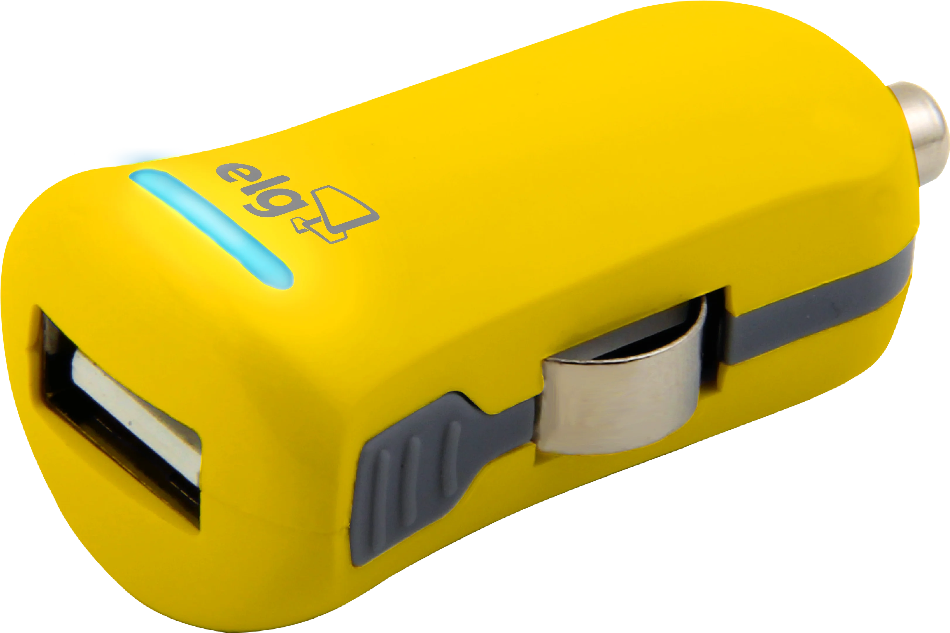 UNIVERSAL VEICULAR CHARGER-1 DOOR USB-YELLOW-ELG