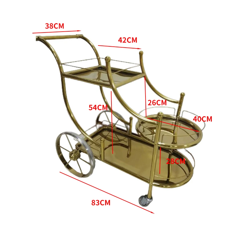 

Concubine wine cart hotel trolley ktKTV special cake trolley big wheel hardware service cart tea cart