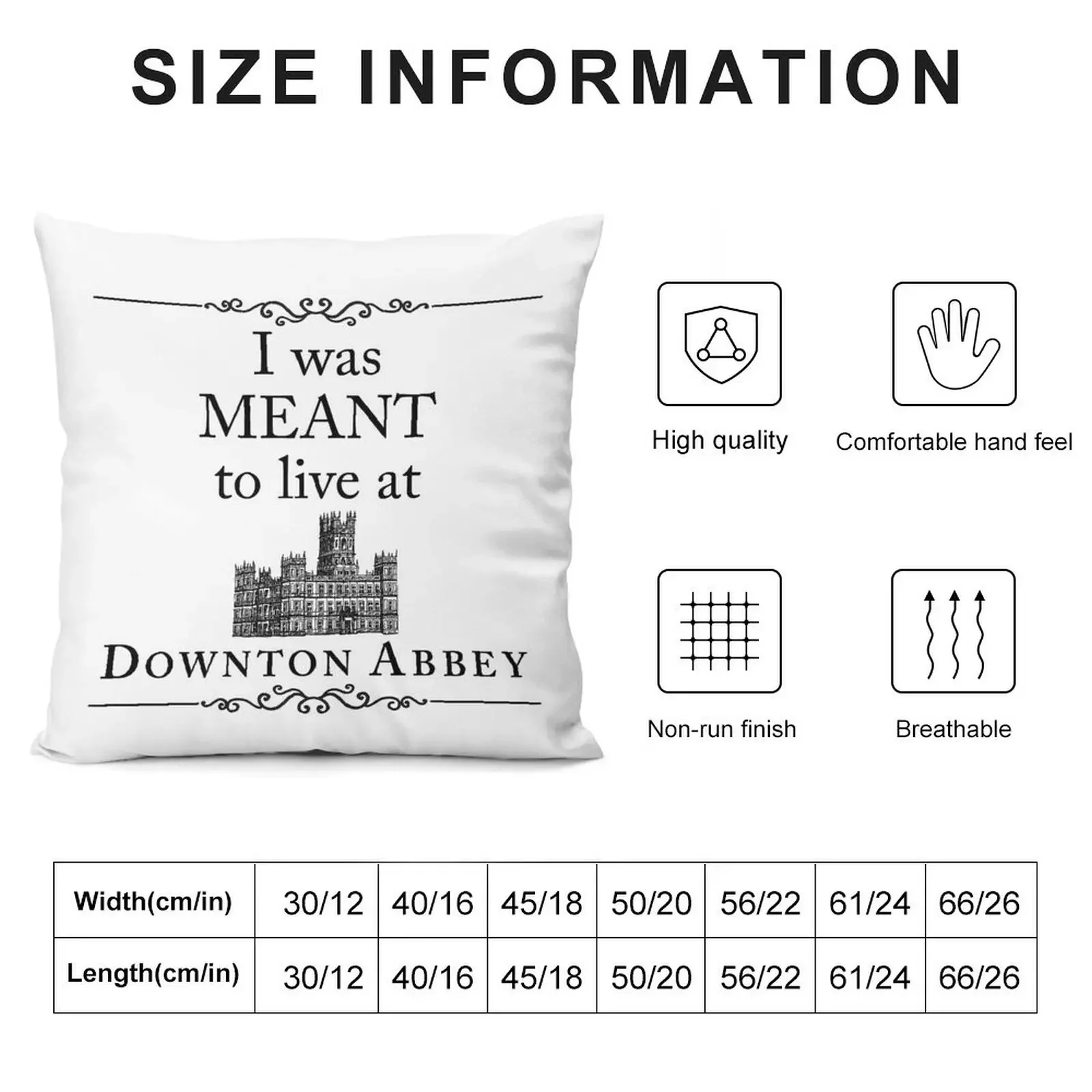 I was MEANT to live at Downton Abbey Throw Pillow Embroidered Cushion Cover Bed pillowcases Cushions Cover pillow