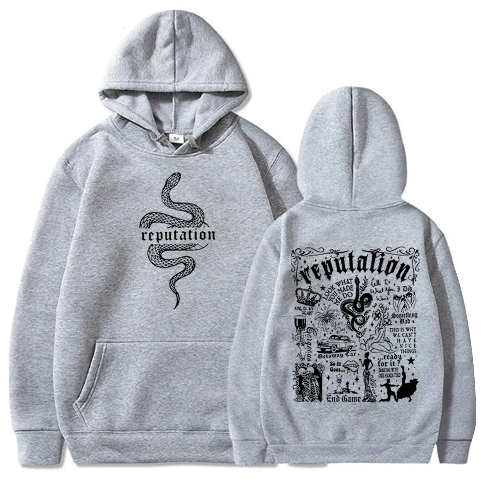 Taylor Reputation Hoodie Reputation Music Hoodie Gift for Swiftie Fan Winter Warm Unisex Pullover Tops Streetwear