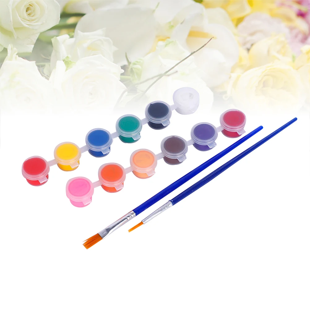 

42pcs 2Ml Colorful Acrylic Graffiti Paint Kit For -Friendly 36 Colors 6 Brushes Diy Creative Gift Watercolor Art