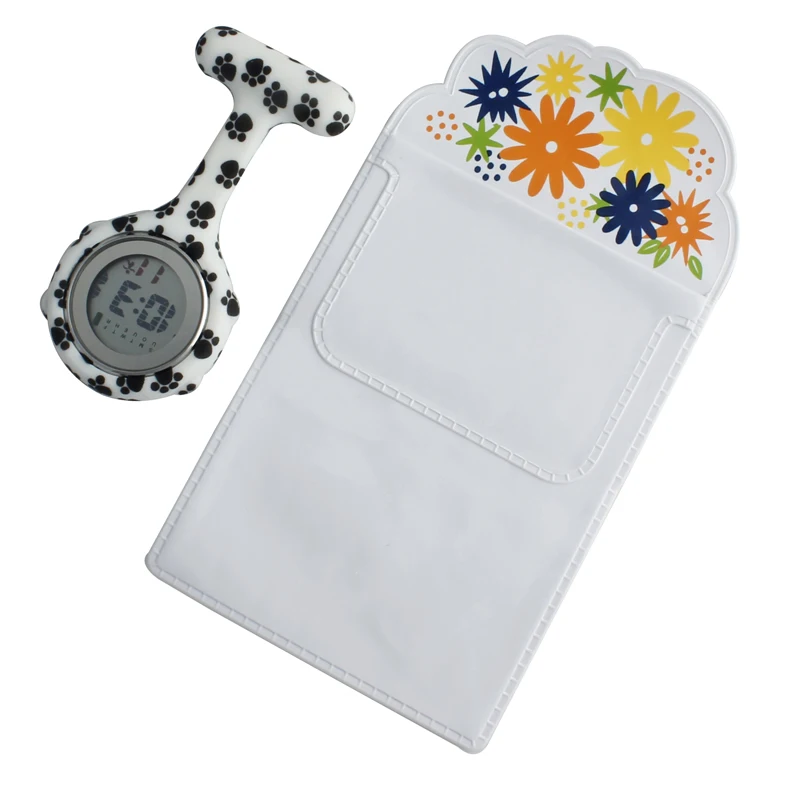 

FOB Silicone Digital Nurse Watches Pen's Bag Combo Doctor Nurse Gift Present Butterfly Pattern Hospital Medical Electronic Clock