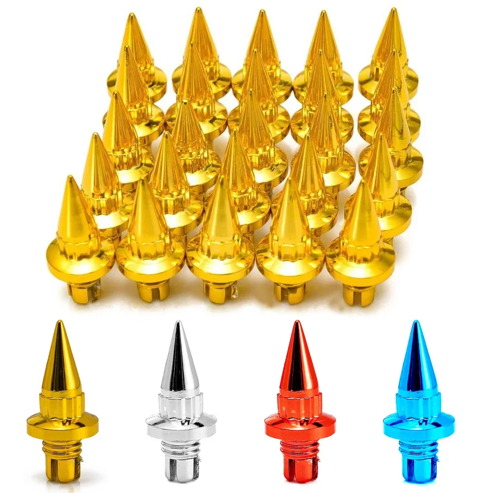 25Pcs/Lot Spike Wheel Rivets Nuts Plastic Rim Lip Screw Bolt Wheel Cap Tire Replacement Parts