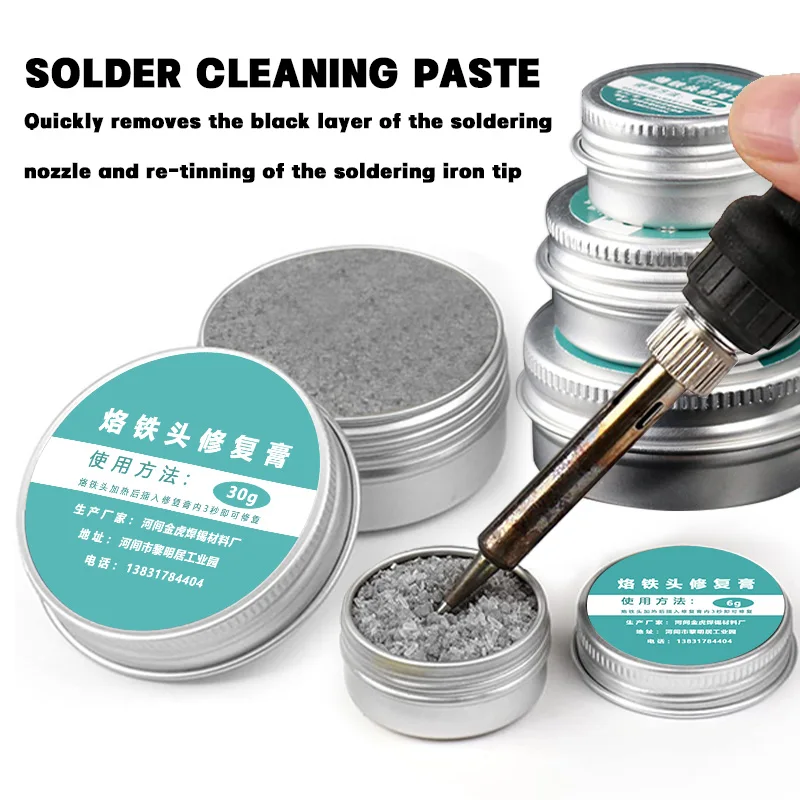 6/8/16/30g Soldering Iron Tip Refresher Soldering Iron Tip Cleaning Paste Durable Solder Tip Cleaner Tool Welding Supplies