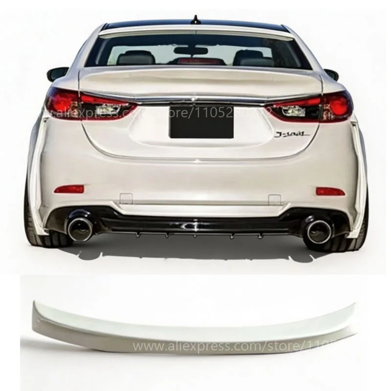 

Suitable for 14-19 Mazda 6 Sport models, featuring a rear wing, pressure tail, duckwing, and non perforated trunk spoiler
