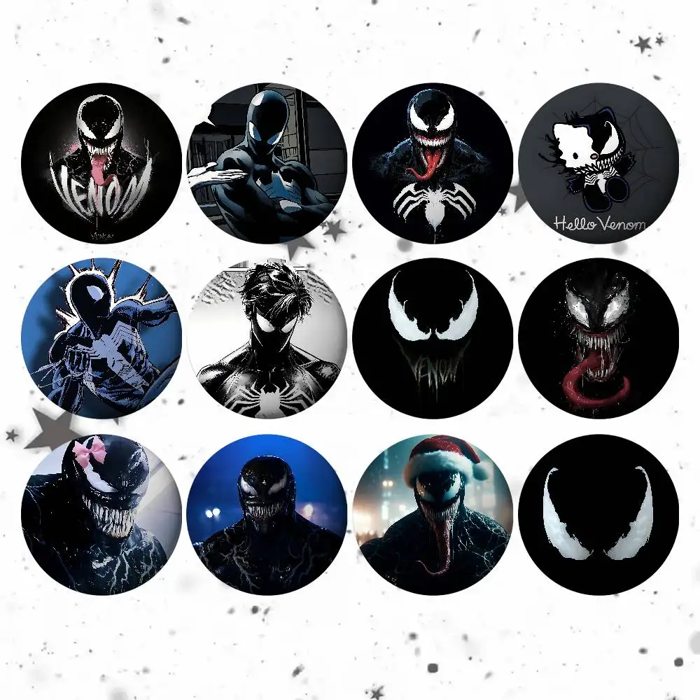 

Cool H-VenomS Black Badges Fans' Cartoon Lapel Pins Brooch Emblem Trinkets Gifts Folks Backpack Decor Jewelry Pieces