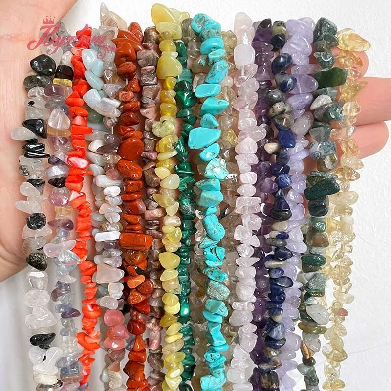 Natural Stone Beads Turquoise Fluorite Garnet Chip DIY Loose Strand 36cm For Jewelry Making Necklace Bracelet  Free shipping