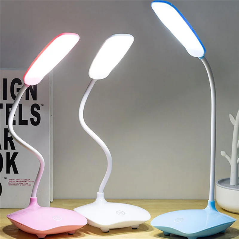 

18LEDS USB Rechargeable Table Lamp Three Gear Dimming Night Reading Lamp Eye Protection Student Table Light
