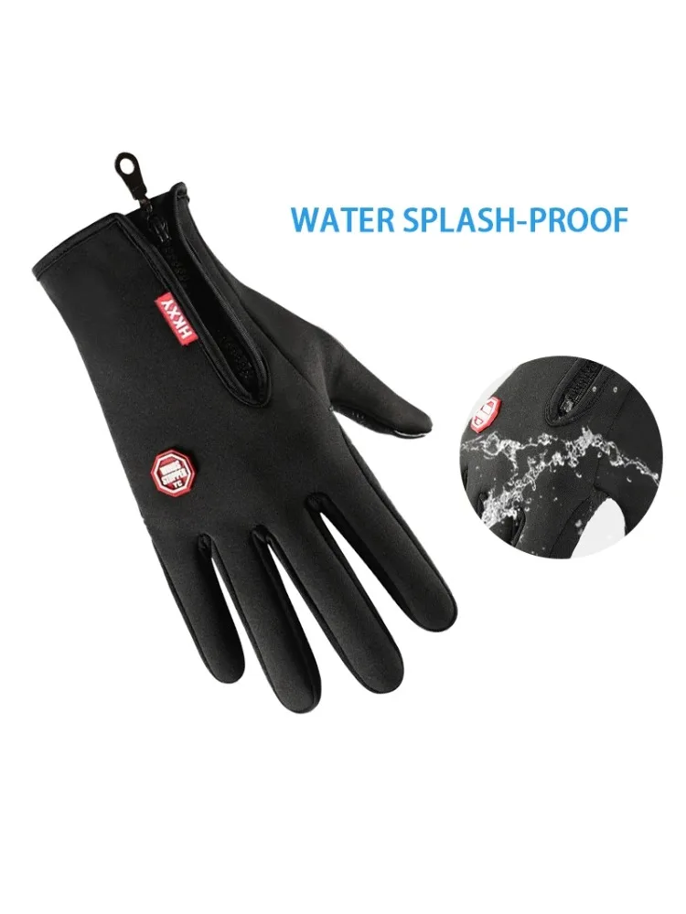 AliExpress NONE Outdoor Cycling Gloves, Bicycles for Warmth and Anti Slip in Autumn and Winter Thermal Sports Cycling Gloves Ski Gloves