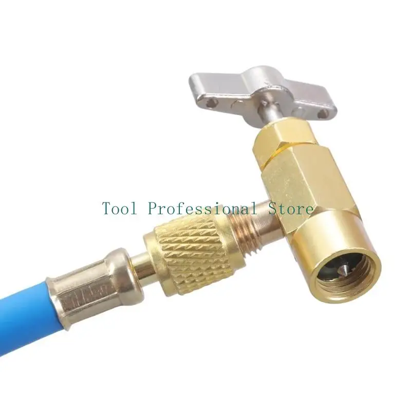 

57QF R134a Recharge Hose With Gauge Refrigerants Hose For Accurate Pressure Monitoring In Car A C Systems