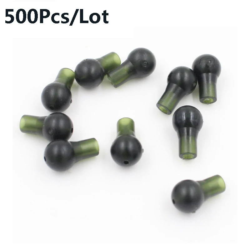 

500 Pcs Rubber Buffer Beads for Carp Fishing Anti Tangle Sleeves Tail Tube Carp Rigs Fishing Terminal Tackle Accessories Pesca