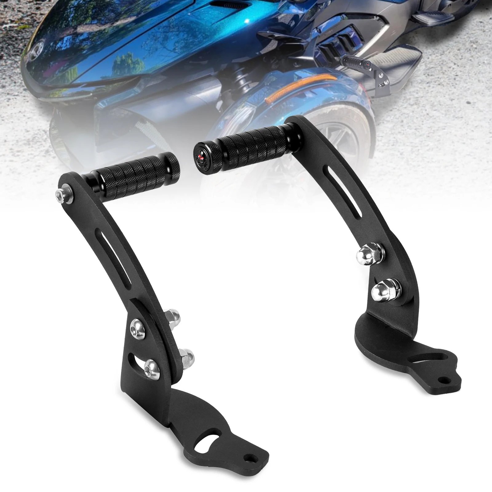 

Tricycle Highway Pegs For Spyder RT Accessories Footrest Extensions Peg Mount Kit for Can Am Spyder RT Floorboard Models 2010-19