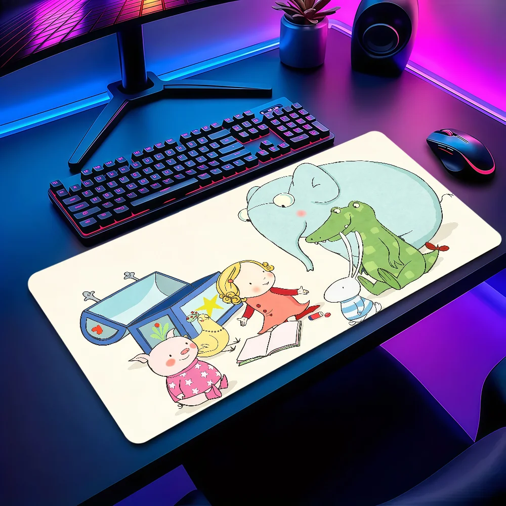 Cute Tilly And Friends Mouse Pad Large Non-slip Lockedge Desktop Computer Desk Mat Keyboard MousePad Office Gamer Student Gift