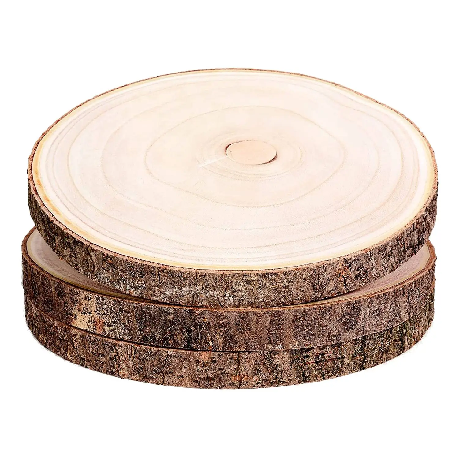 

3 Pcs 10-12 Inch Large Wood Slices for Centerpieces, Wood Rounds for Wedding Centerpiece, DIY Projects, Painting, Etc