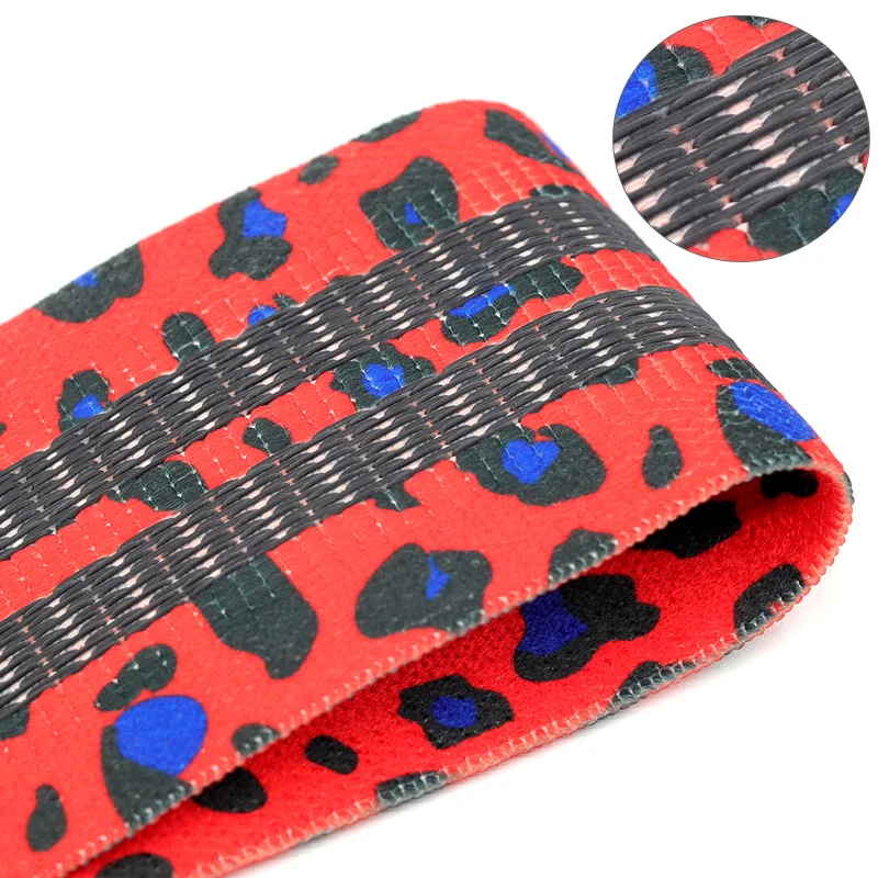 Green Leopard Print Fitness Resistance Bands Hip Lifting Set Bands Red Handy Accesorios Para Yoga Pilates Home Gym Equipment