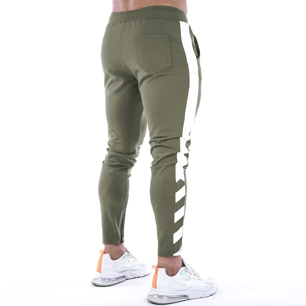 Plus size Training Jogging Pants Men Soild Drawstring Sweatpants elastic Trackpants Fitness Joggers Sport BottomsTrousers